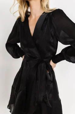 Baltic Born DRESSES|Teo Ruffle Short Dress | Black