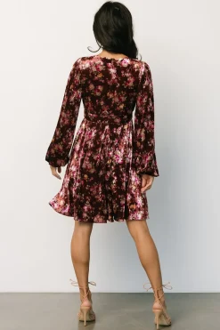 Baltic Born short dresses|Teri Velvet Short Dress | Auburn Multi