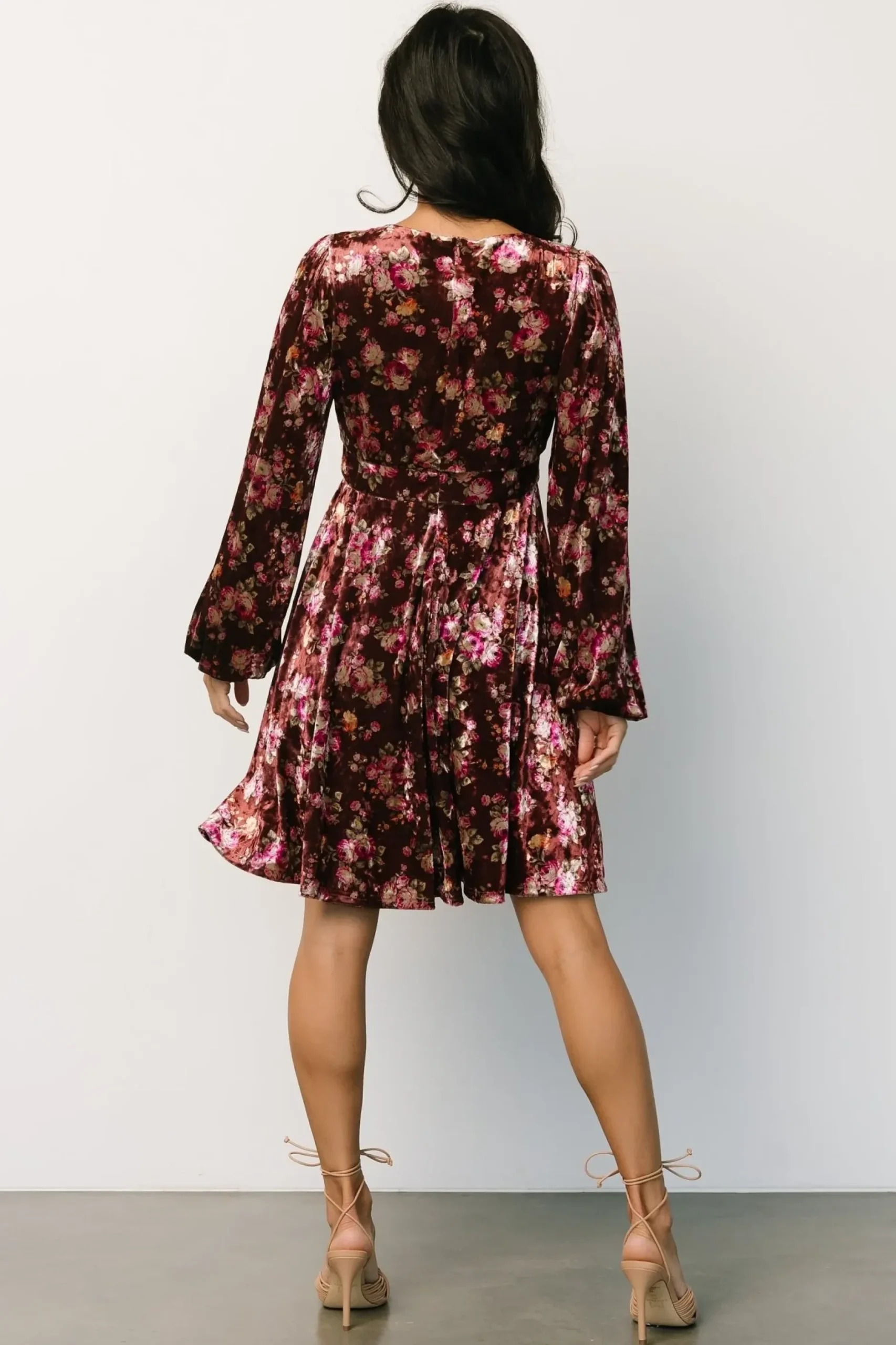 Baltic Born short dresses|Teri Velvet Short Dress | Auburn Multi