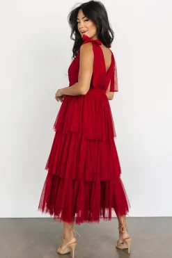Baltic Born tulle styles|Tessa Tiered Tulle Tank Dress | Merlot
