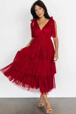 Baltic Born tulle styles|Tessa Tiered Tulle Tank Dress | Merlot