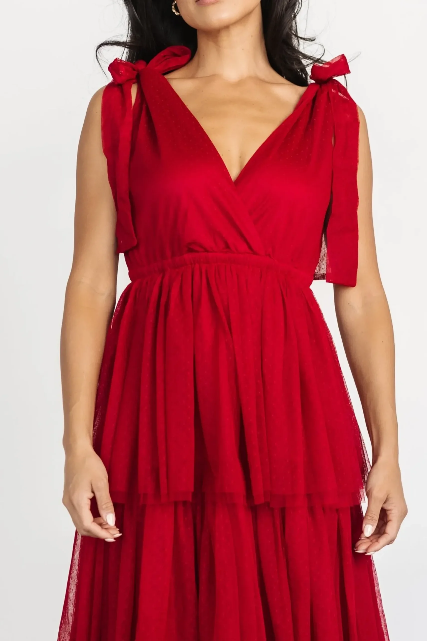 Baltic Born tulle styles|Tessa Tiered Tulle Tank Dress | Merlot