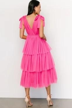 Baltic Born tulle styles|Tessa Tiered Tulle Tank Dress | Hot Pink