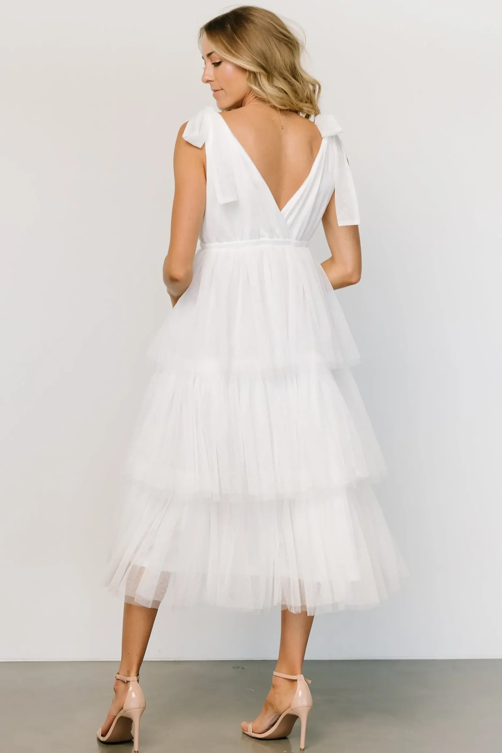 Baltic Born tulle styles|Tessa Tiered Tulle Tank Dress | White