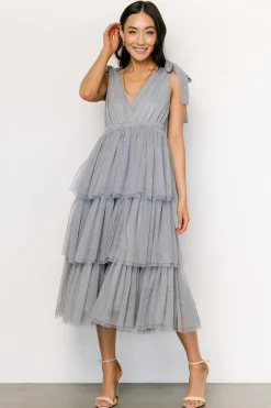 Baltic Born tulle styles|Tessa Tiered Tulle Tank Dress | Slate Blue