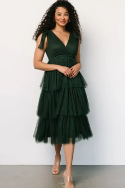 Baltic Born tulle styles|Tessa Tiered Tulle Tank Dress | Dark Green