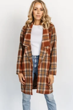 Baltic Born outerwear|Tetonia Plaid Shacket | Copper Multi