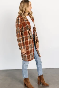 Baltic Born outerwear|Tetonia Plaid Shacket | Copper Multi