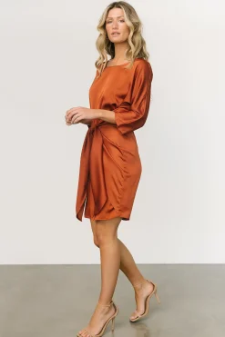 Baltic Born short dresses|Theo Mini Dress | Copper