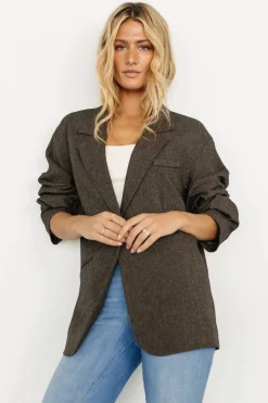 Baltic Born outerwear|Thorpe Oversized Blazer | Charcoal