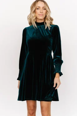 Baltic Born short dresses|Tina Velvet Short Dress | Emerald