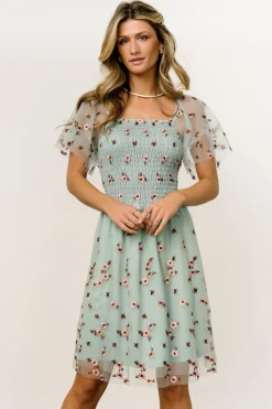 Baltic Born DRESSES|short dresses|Tivoli Tulle Short Dress | Sage + Pink