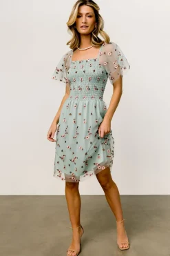 Baltic Born DRESSES|short dresses|Tivoli Tulle Short Dress | Sage + Pink
