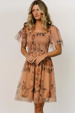 Baltic Born DRESSES|short dresses|Tivoli Tulle Short Dress | Copper Floral