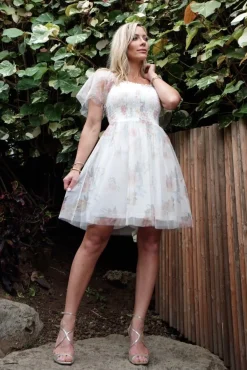 Baltic Born DRESSES|short dresses|Tivoli Tulle Short Dress | White Multi