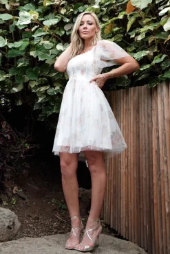 Baltic Born DRESSES|short dresses|Tivoli Tulle Short Dress | White Multi