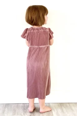 Baltic Born flower girl|Toddler Athena Pleated Midi Dress | Rose