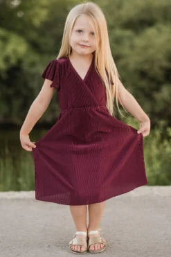 Baltic Born flower girl|Toddler Athena Pleated Midi Dress | Mulberry