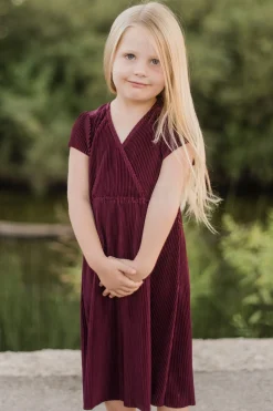 Baltic Born flower girl|Toddler Athena Pleated Midi Dress | Mulberry