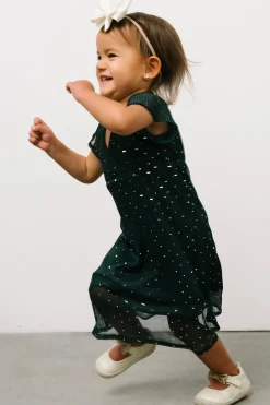 Baltic Born embellished + sequined|Toddler Grace Sparkle Gown | Emerald
