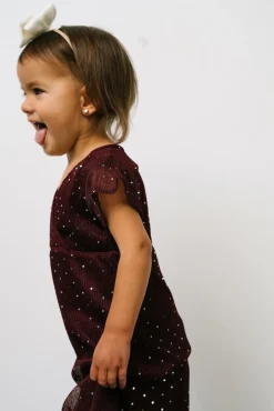 Baltic Born embellished + sequined|Toddler Grace Sparkle Gown | Mulberry
