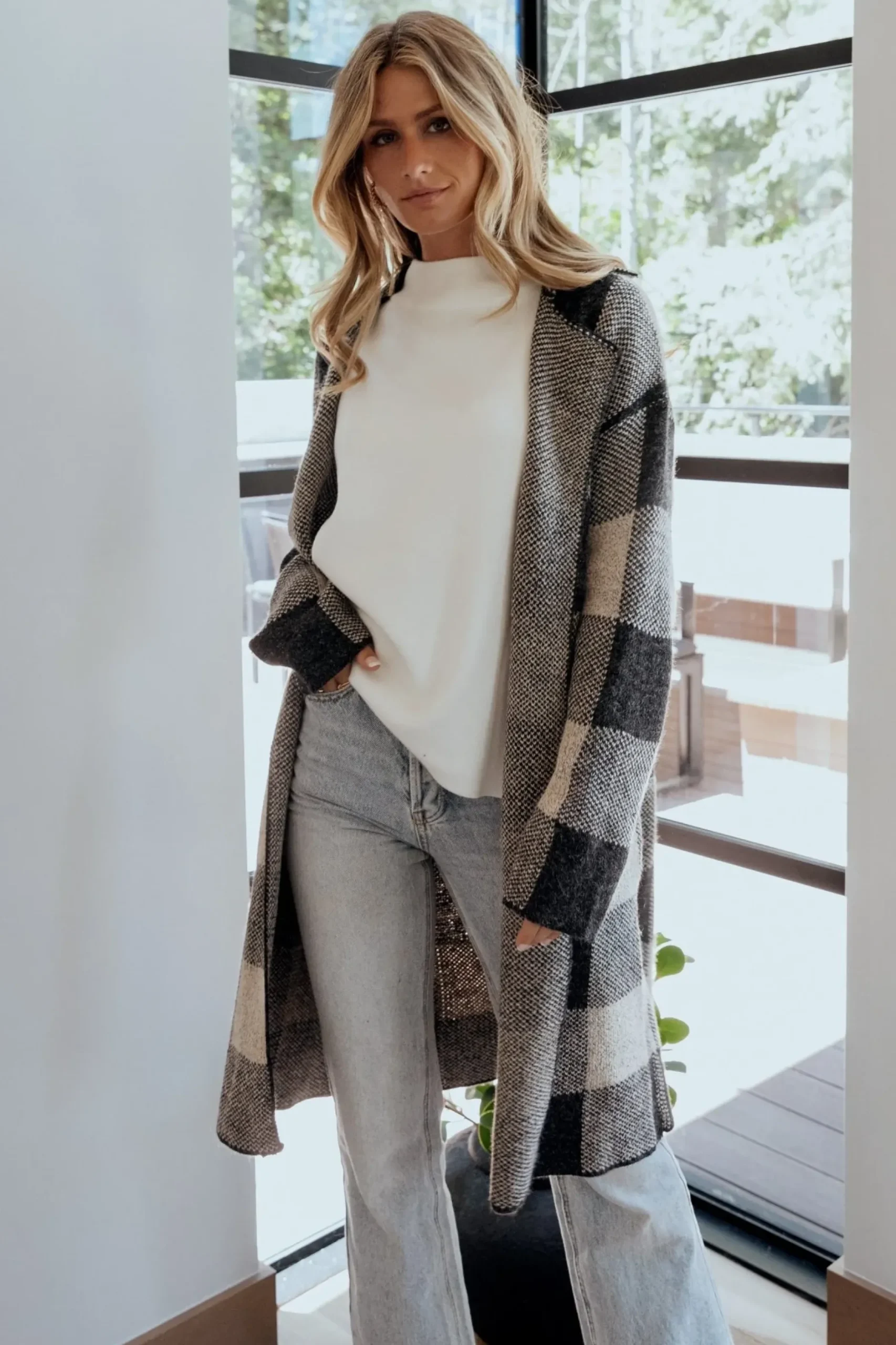 Baltic Born sweaters|cardigans|Toronto Cardigan | Black + Taupe