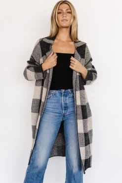 Baltic Born sweaters|cardigans|Toronto Cardigan | Black + Taupe
