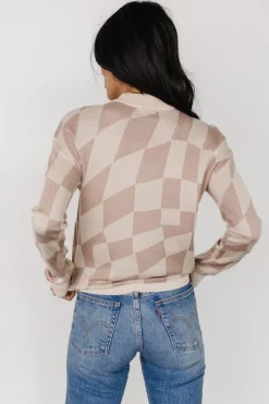 Baltic Born sweaters|Travis Checkered Sweater | Sand + Mocha
