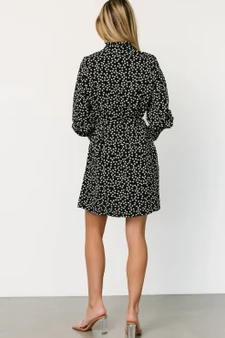 Baltic Born short dresses|Trinity Short Dress | Black Print