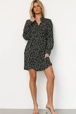 Baltic Born short dresses|Trinity Short Dress | Black Print