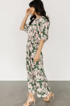 Baltic Born midi dresses|Tucson Midi Dress | Green + Pink