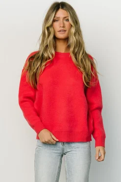 Baltic Born sweaters|Tyson Knit Sweater | Cherry Red
