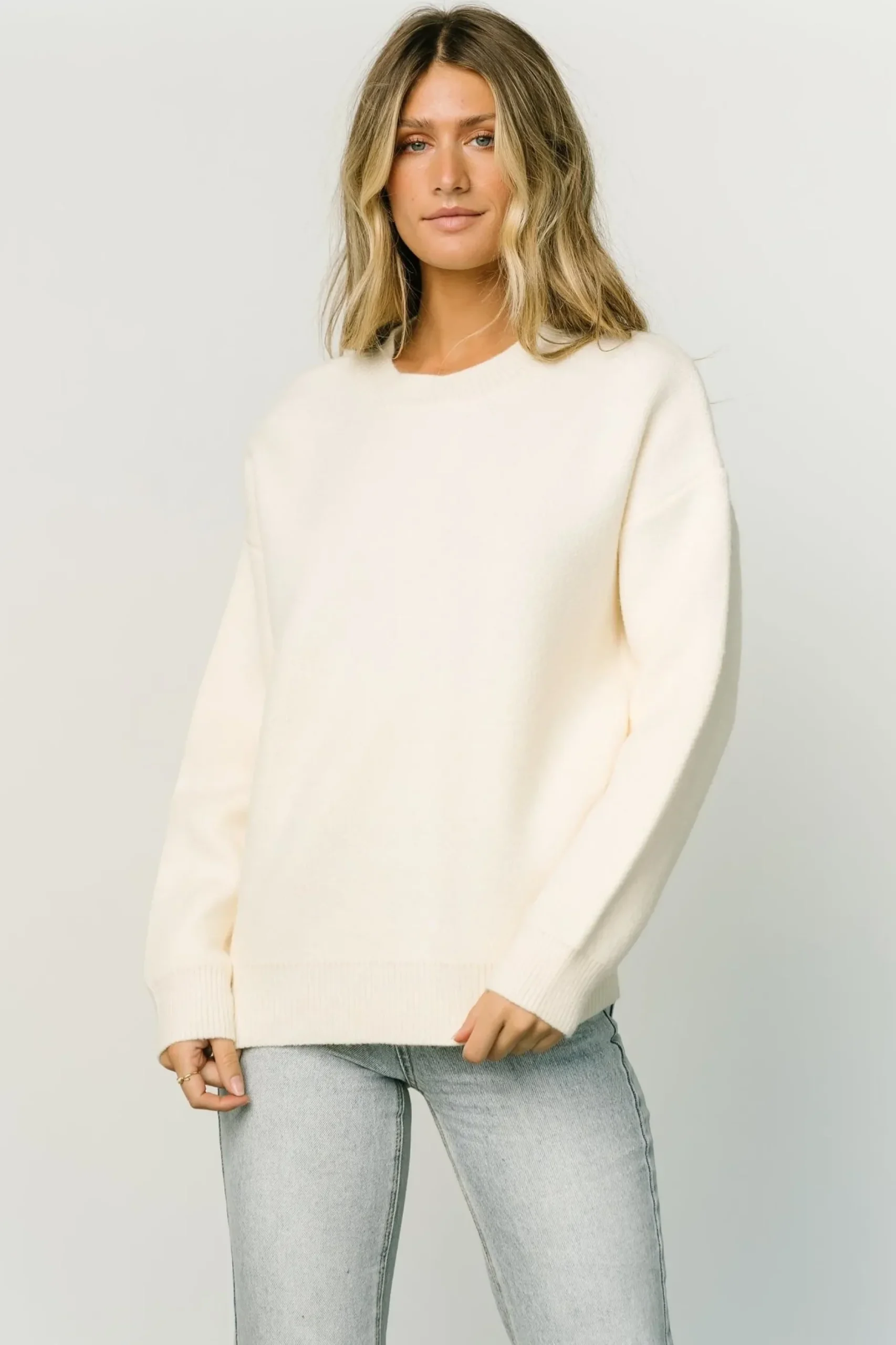 Baltic Born sweaters|Tyson Knit Sweater | Cream