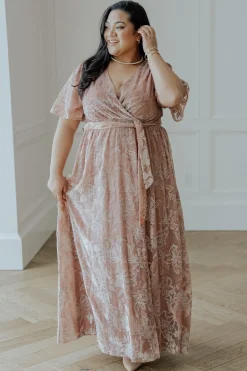 Baltic Born maxi dresses|WEDDING SUITE|Uma Velvet Maxi Dress | Blush + Silver