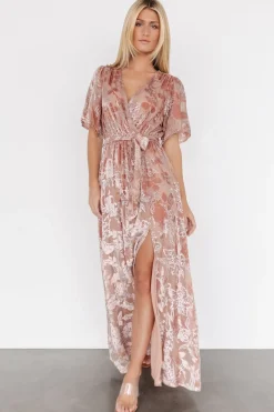 Baltic Born maxi dresses|WEDDING SUITE|Uma Velvet Maxi Dress | Blush + Silver