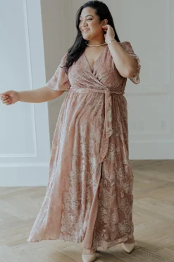 Baltic Born maxi dresses|WEDDING SUITE|Uma Velvet Maxi Dress | Blush + Silver