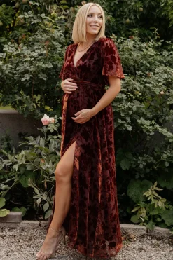 Baltic Born maxi dresses|WEDDING SUITE|Uma Velvet Maxi Dress | Copper Floral