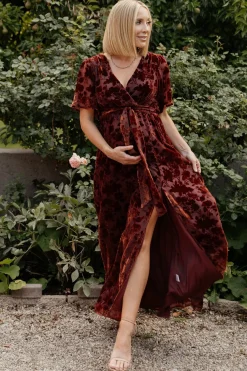 Baltic Born maxi dresses|WEDDING SUITE|Uma Velvet Maxi Dress | Copper Floral