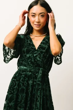 Baltic Born maxi dresses|WEDDING SUITE|Uma Velvet Maxi Dress | Dark Green