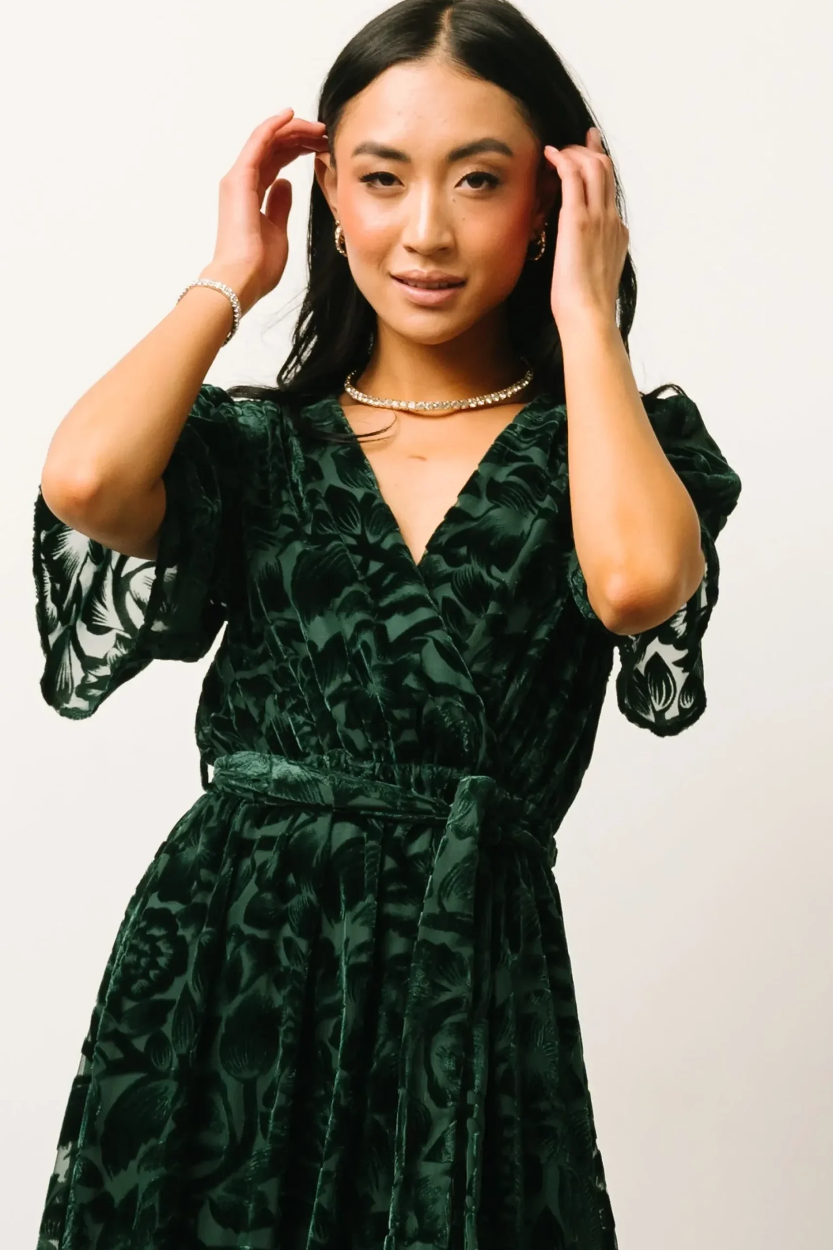 Baltic Born maxi dresses|WEDDING SUITE|Uma Velvet Maxi Dress | Dark Green