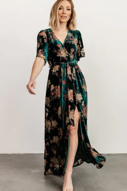 Baltic Born maxi dresses|WEDDING SUITE|Uma Velvet Maxi Dress | Jade Floral