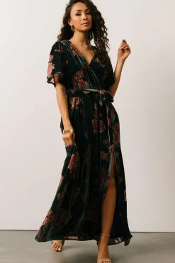 Baltic Born maxi dresses|WEDDING SUITE|Uma Velvet Maxi Dress | Lagoon Floral