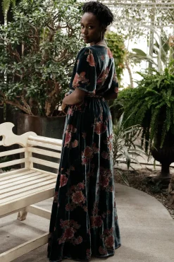 Baltic Born maxi dresses|WEDDING SUITE|Uma Velvet Maxi Dress | Lagoon Floral