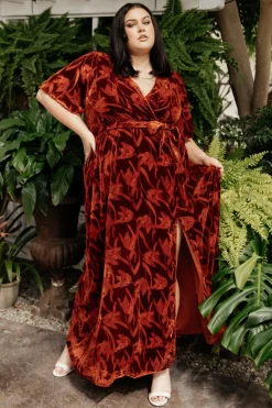 Baltic Born maxi dresses|WEDDING SUITE|Uma Velvet Maxi Dress | Terracotta