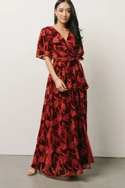 Baltic Born maxi dresses|WEDDING SUITE|Uma Velvet Maxi Dress | Terracotta