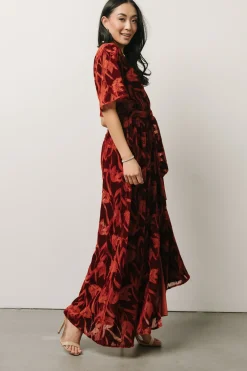 Baltic Born maxi dresses|WEDDING SUITE|Uma Velvet Maxi Dress | Terracotta