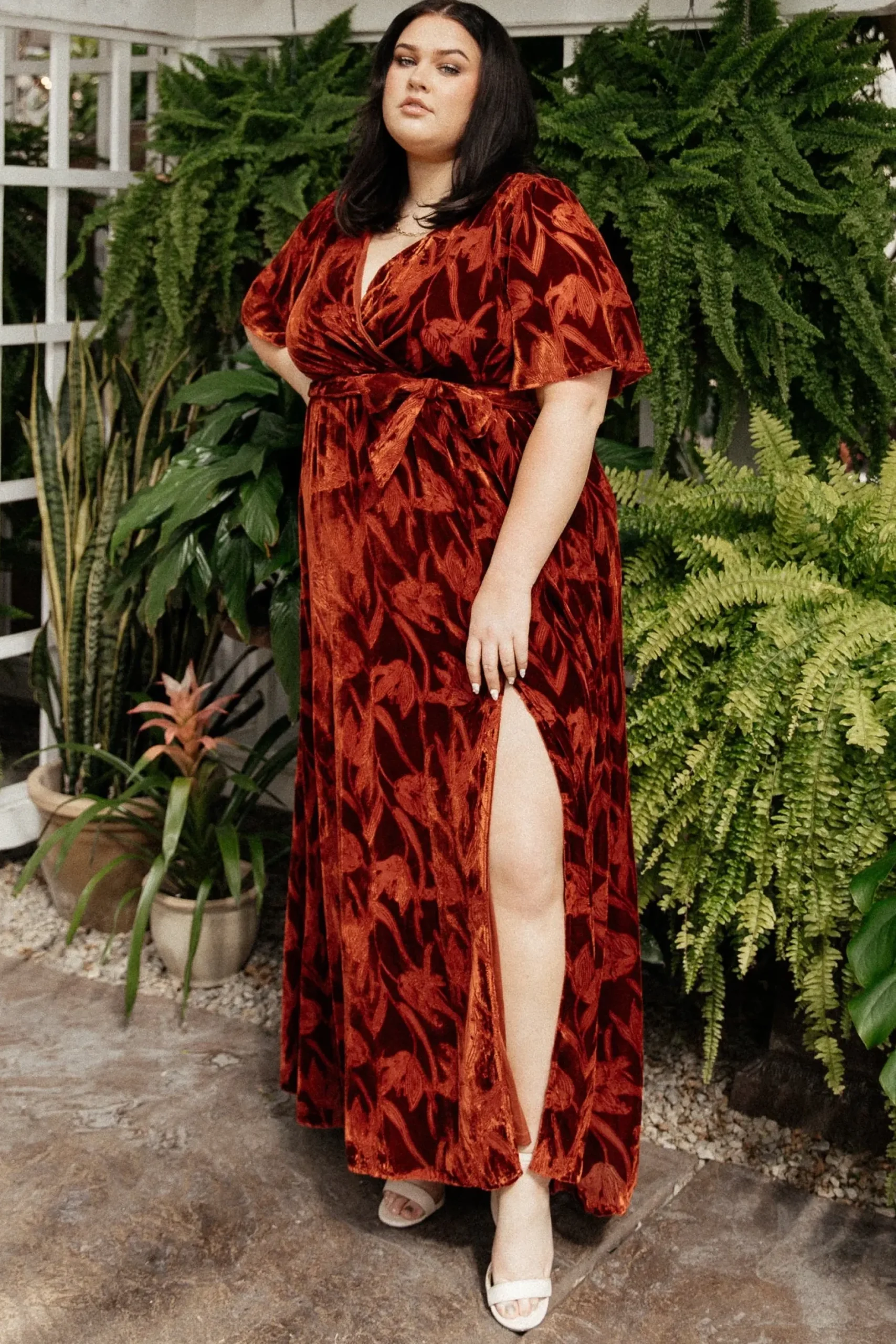 Baltic Born maxi dresses|WEDDING SUITE|Uma Velvet Maxi Dress | Terracotta