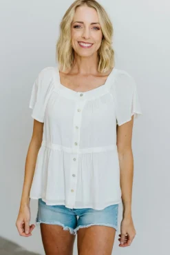 Baltic Born blouses + shirts|EXTENDED SIZING|Unity Button Up Top | Off White
