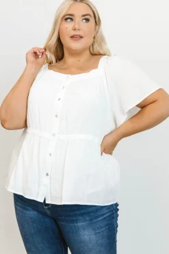 Baltic Born blouses + shirts|EXTENDED SIZING|Unity Button Up Top | Off White