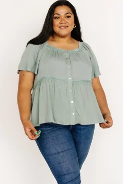Baltic Born blouses + shirts|EXTENDED SIZING|Unity Button Up Top | Sage